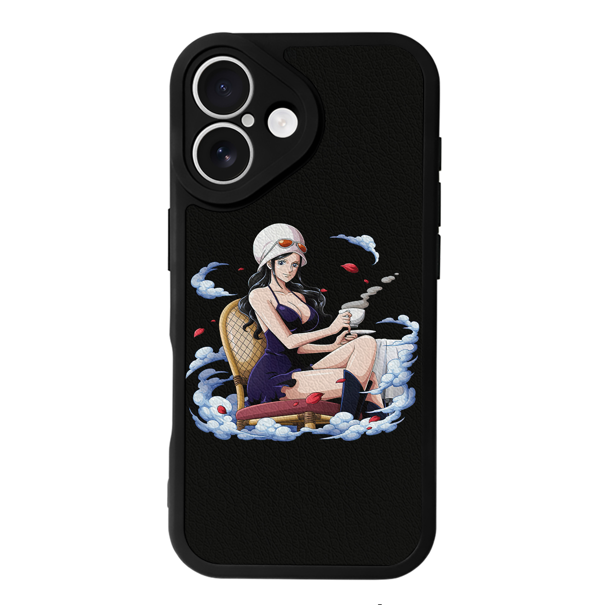 （画像用） ワンピース ニコ・ロビン ONE PIECE Nico Robin 【iPhone 16シリーズ対応】シリコンスマホケース（レザー調） 材質：シリコン
